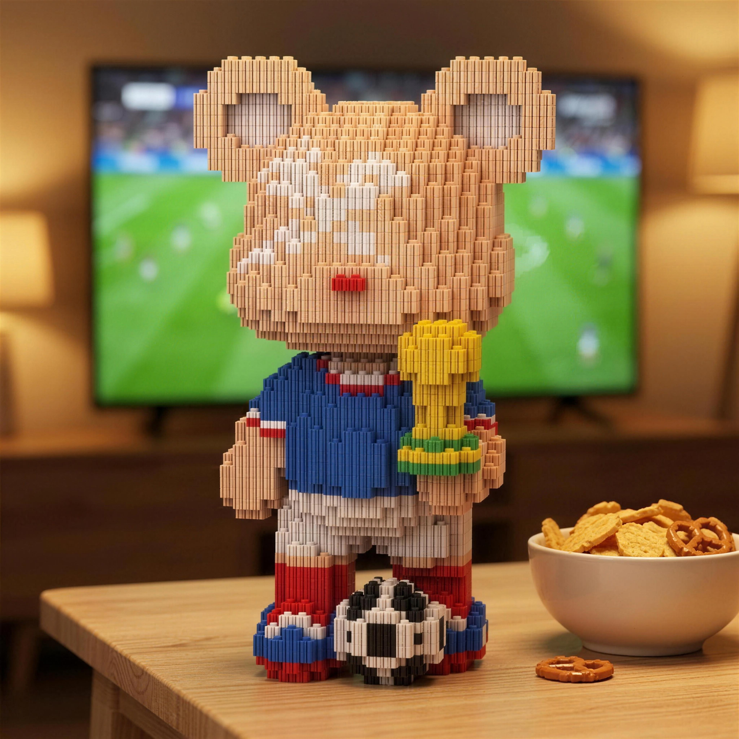 L'ours France devant le match - soir de Coupe du Monde